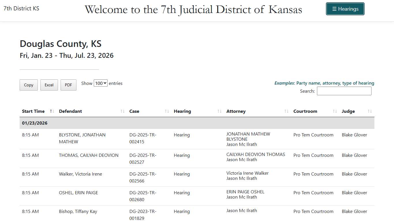 6 Months - 7th District KS